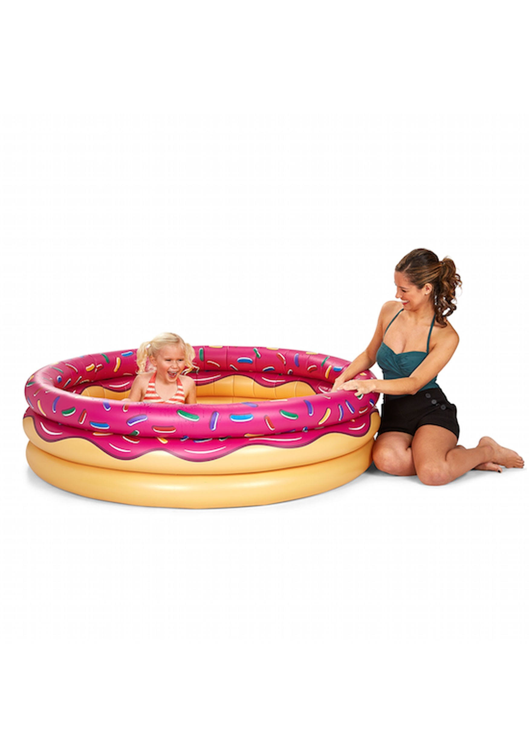 BigMouth Inc. Strawberry Donut Lil' Inflatable 5' Kiddie Pool, Durable