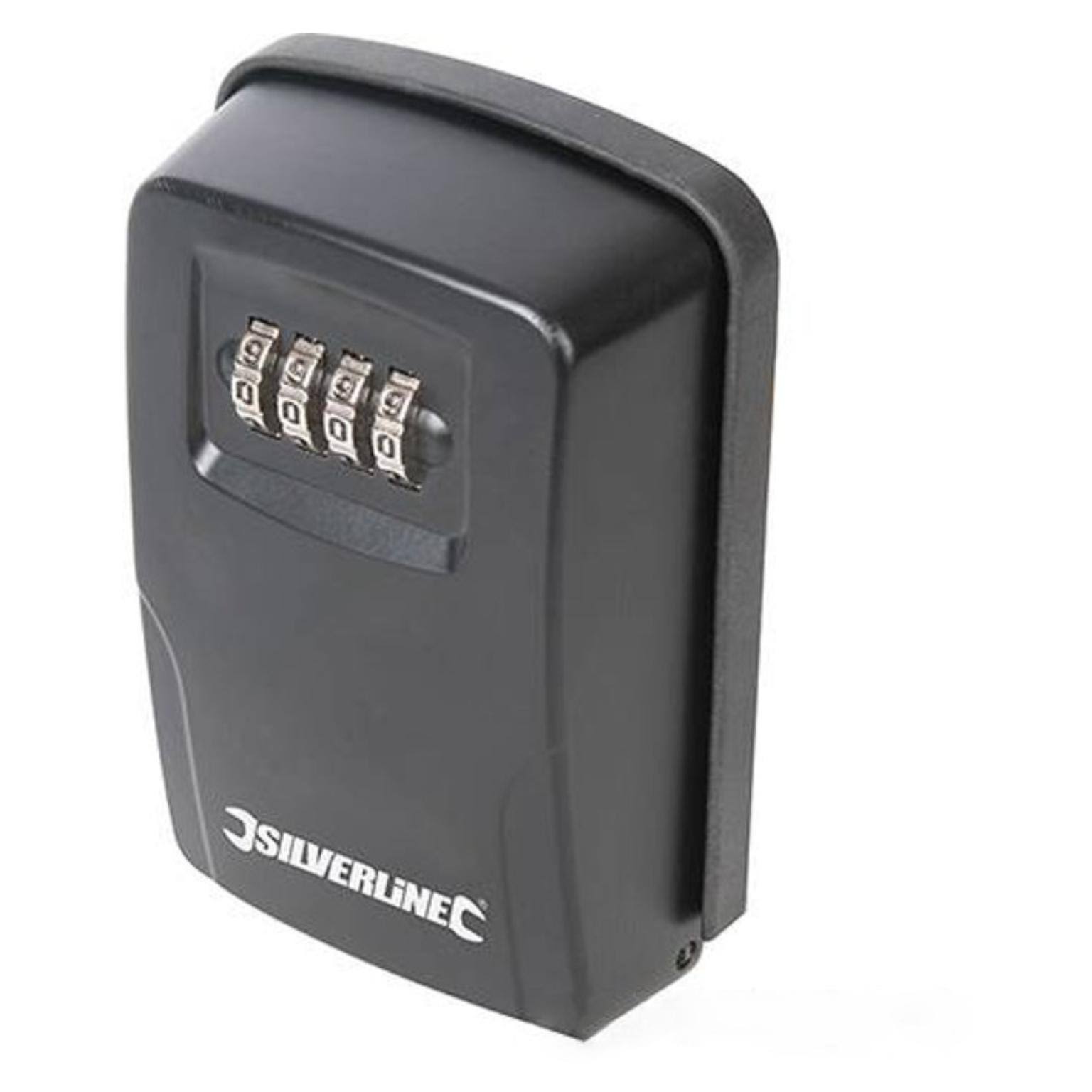 Silverline 309218 Key Safe Wall-mounted, Black, 121 x 83 x 40 mm