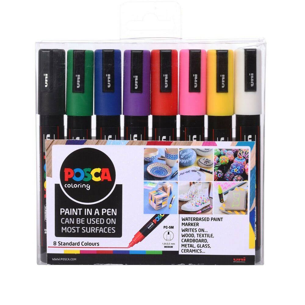 Posca Paint Marker PC-5M Starter Pack 1.8-2.5mm Set of 8