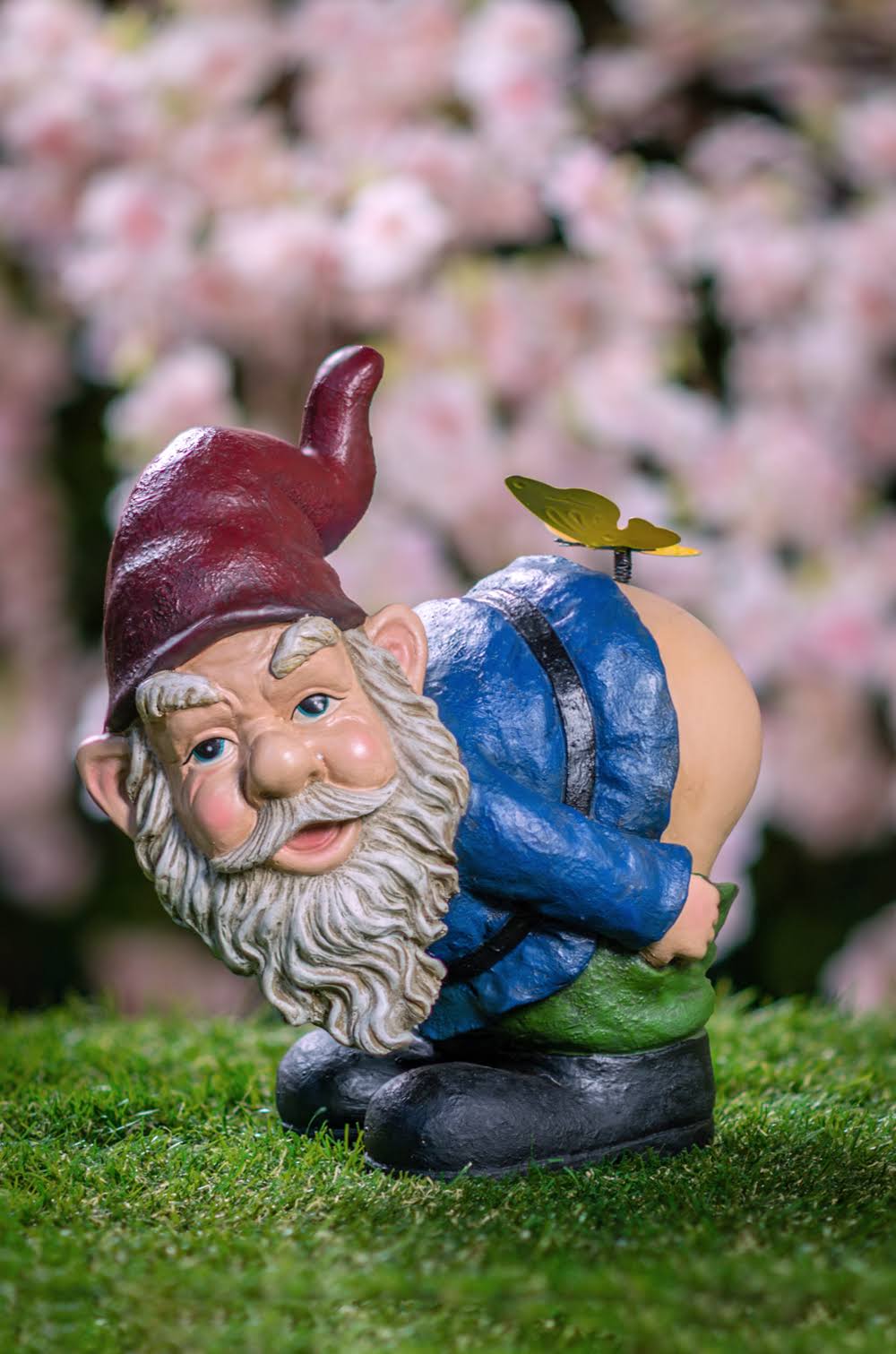 Hi-Line Gift Decorative Garden Statue - Gnome With Butterfly - 9.75"