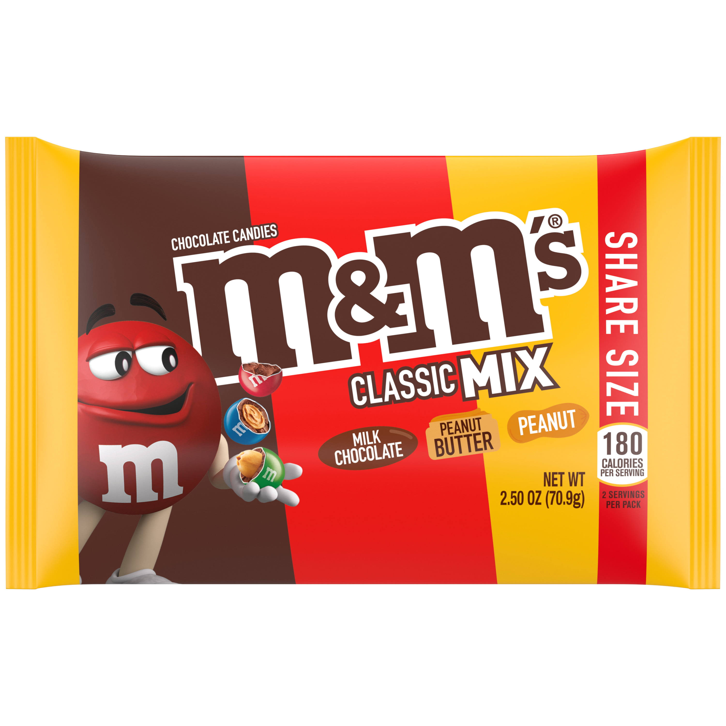 M&M's Chocolate Candies, Classic Mix, Share Size - 2.50 oz