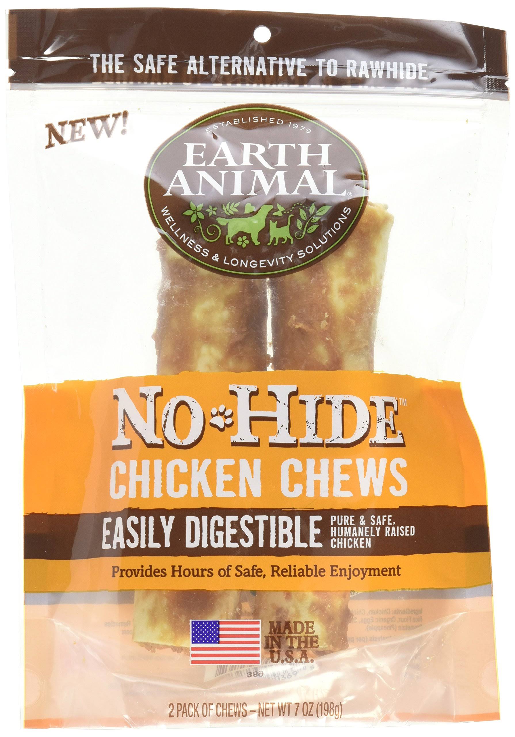 Earth Animal No-Hide Chicken Chews Large 7oz, 2-Pack
