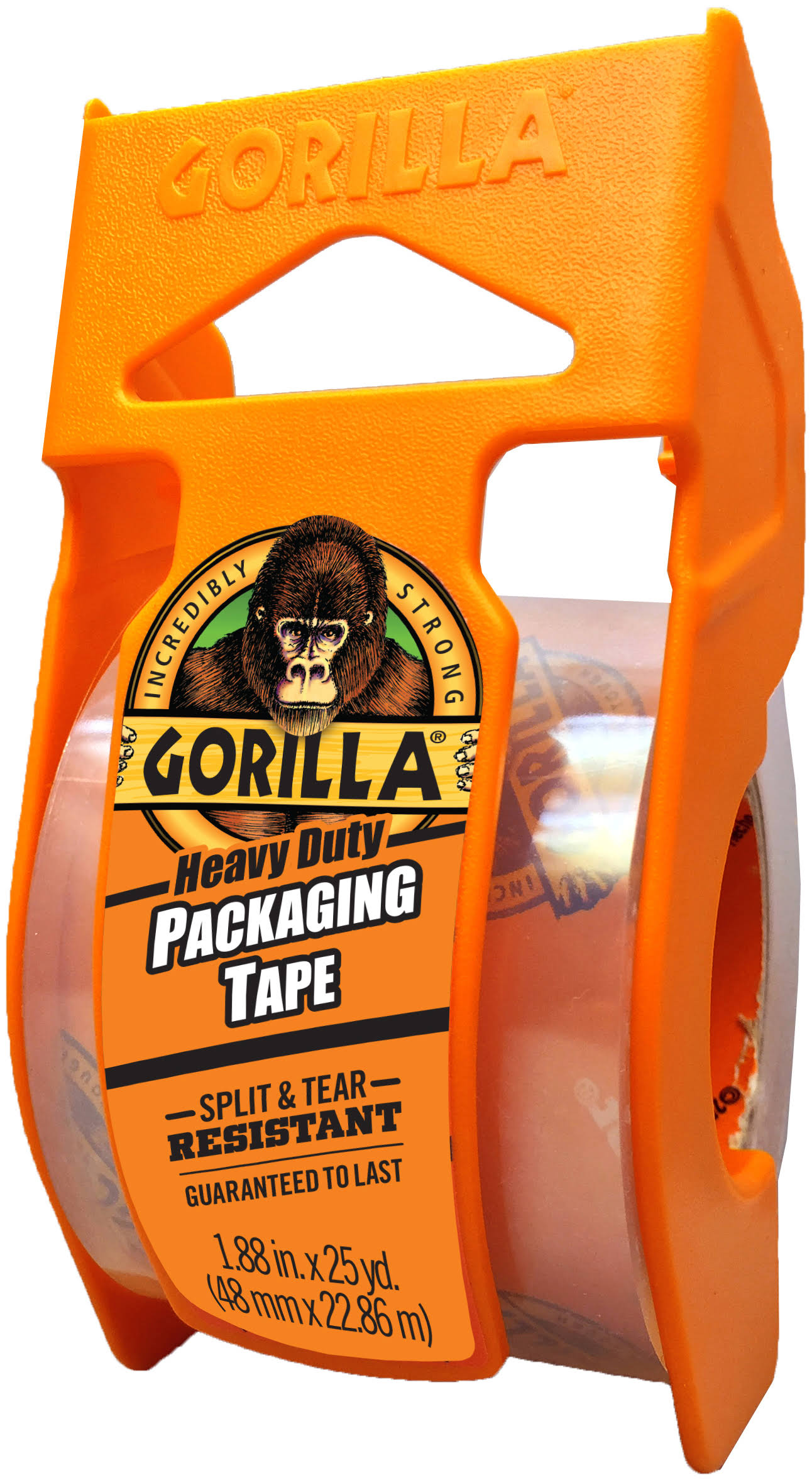 Gorilla 6010002 Heavy Duty Packaging Tape - Clear, 1.88"x25yds