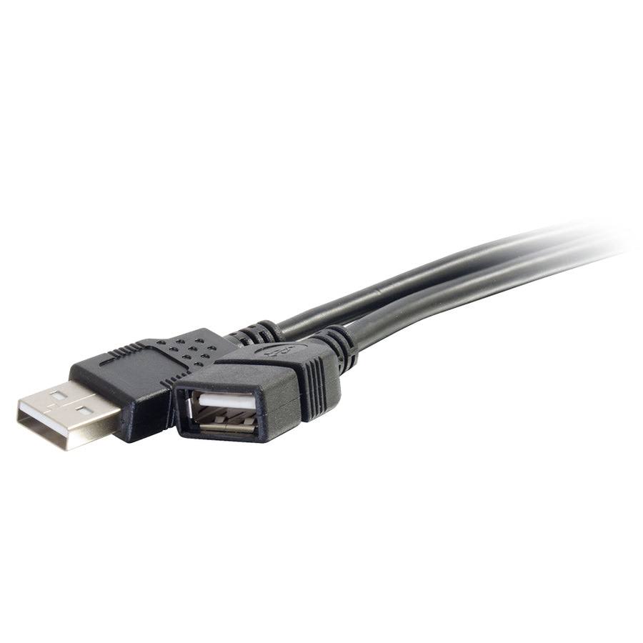 C2G 1m USB 2.0 A Male to A Female Extension Cable - Black