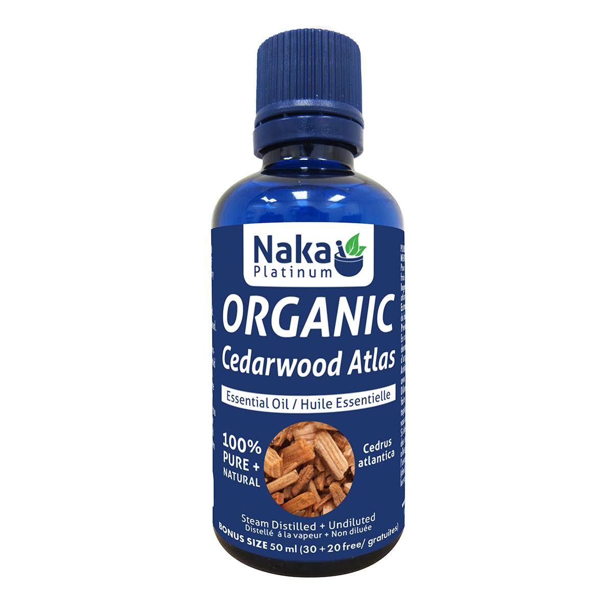100% Pure Organic Cedarwood Atlas Essential Oil - 50ml + Bonus