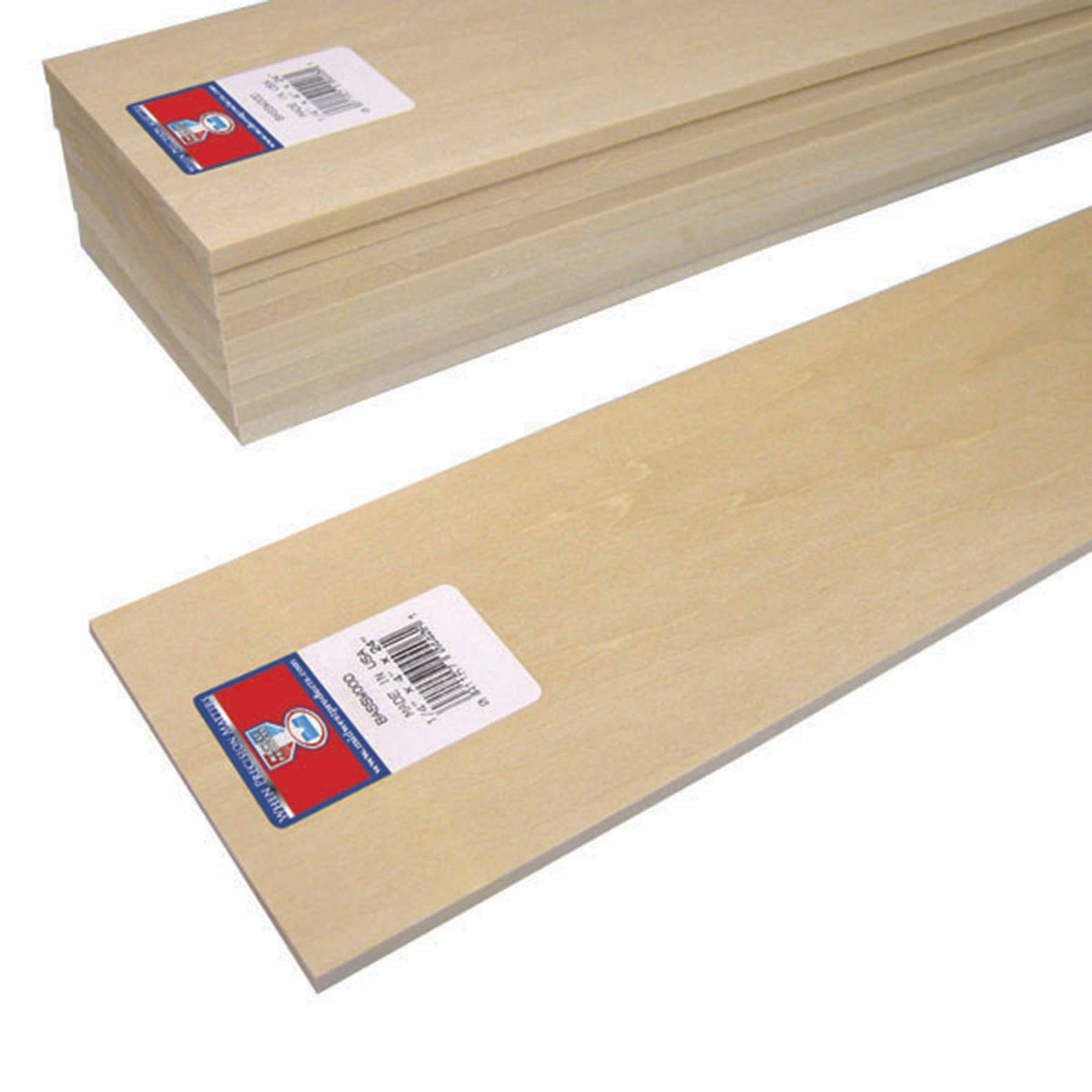 Midwest Basswood Sheets 1/4 x 4 x 24"