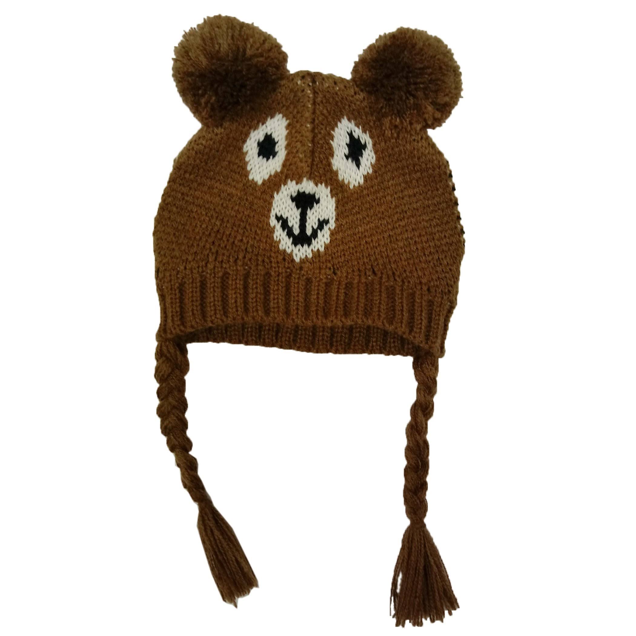 Fashion Pet Bear Hat X-Small/Small Brown