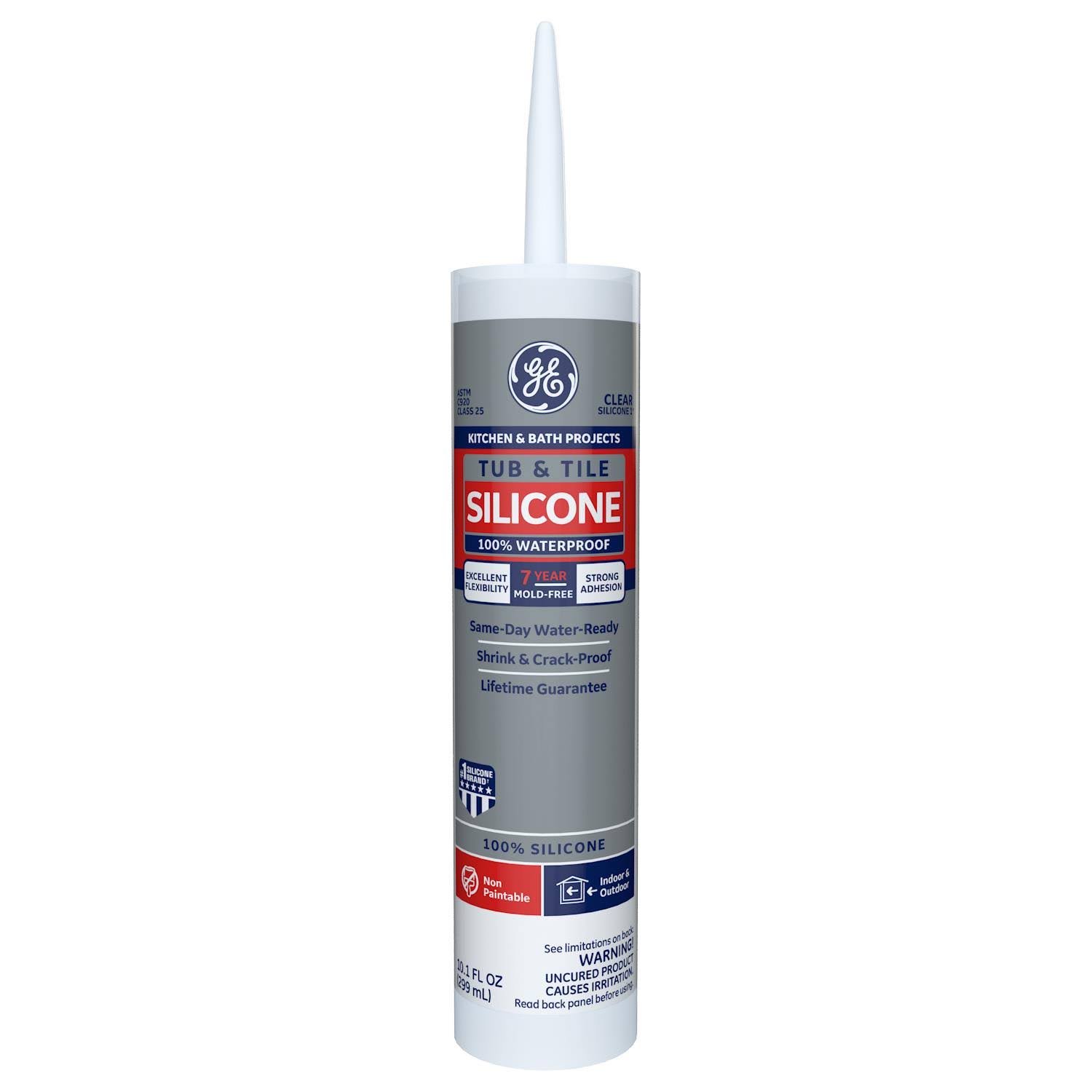 GE Silicones Kitchen and Bath Sealant - Clear, 10.1oz