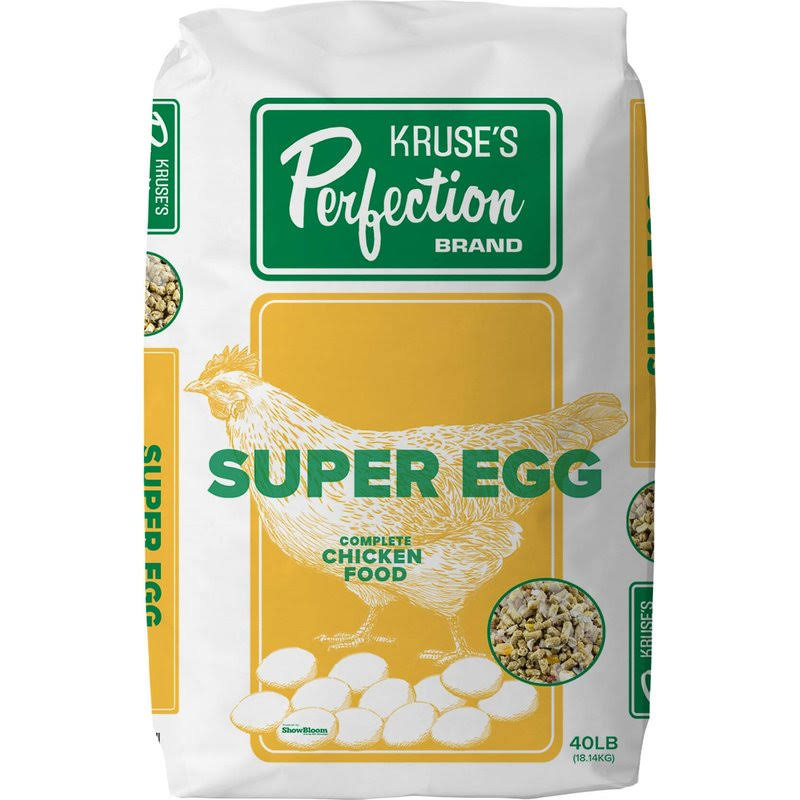 Kruse's Perfection Brand Super Egg Complete Whole Grains Chicken FEED, 40-lb Bag