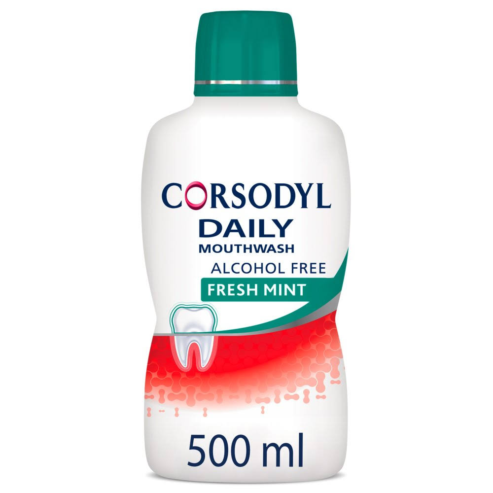 Corsodyl Gum Care Mouthwash - Fresh Mint, 500ml