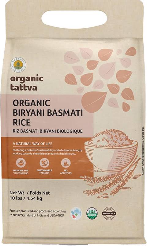 Organic Biryani Basmati Rice Packed in 10 LBS Vacuum Pack