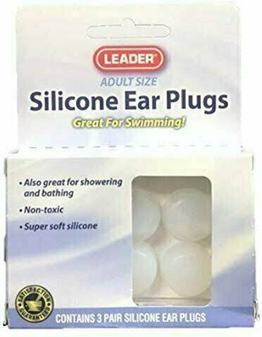 Leader Ultra Soft Silicone Earplugs Adult Size 3 Pairs (Pack of 12)
