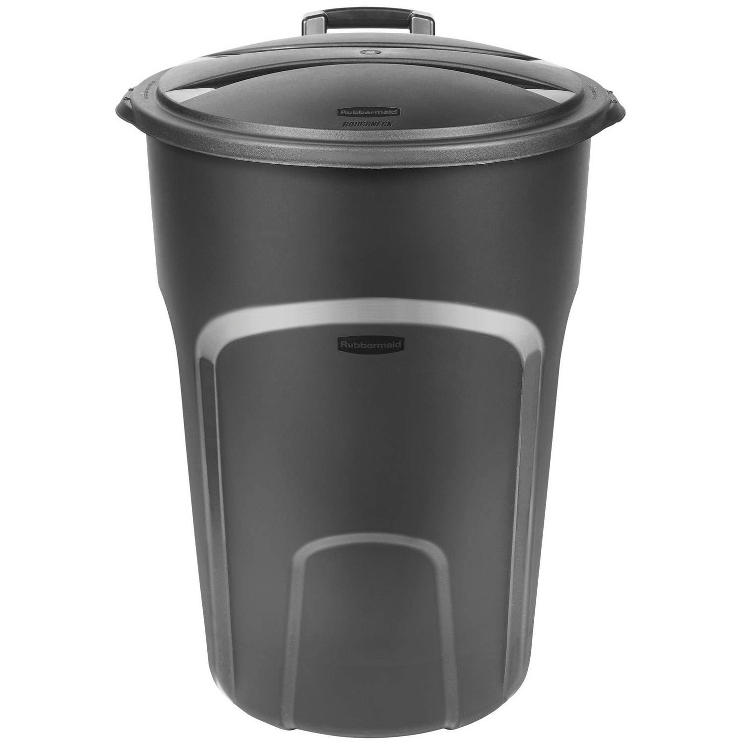 Rubbermaid Roughneck Wheeled Trash Can with Lid - Black, 32L