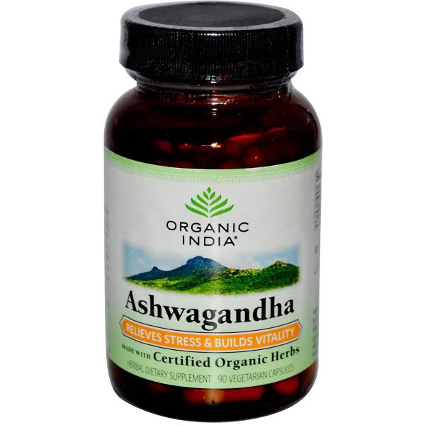 Organic India Ashwagandha Supplement - 90 Vegetarian Capsules