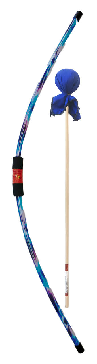 Two Bros Bows Blue Tie-Dye Archery Toy Set - 1 Bow, 2 Arrows, 1 Bulls-Eye
