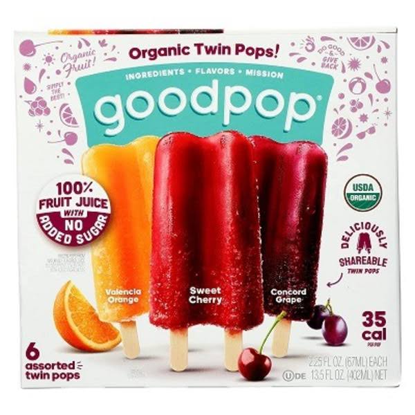 GoodPop Organic Fruit Juice Twin Ice Pops - 13.5 fl oz