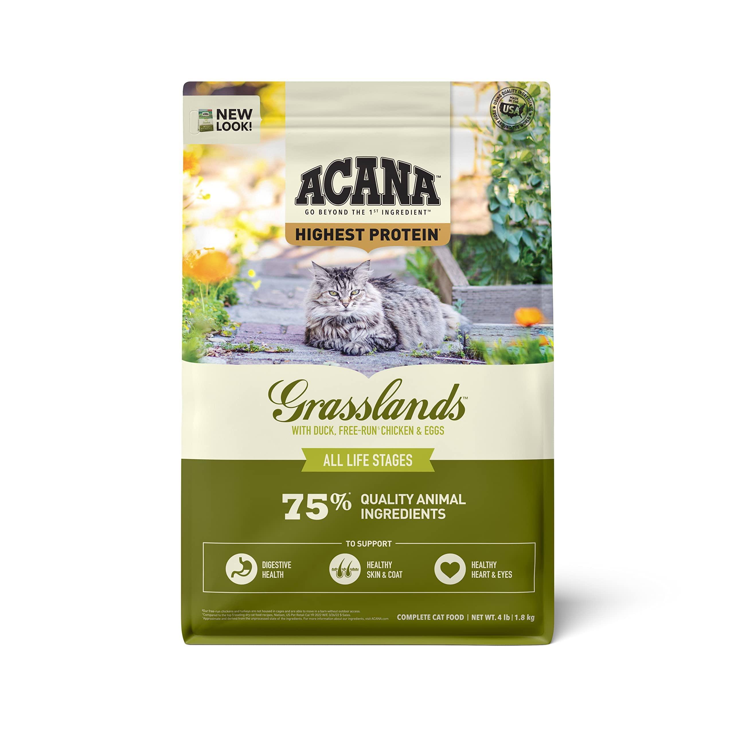Acana Grasslands Grain-Free Dry Cat Food 4 LB