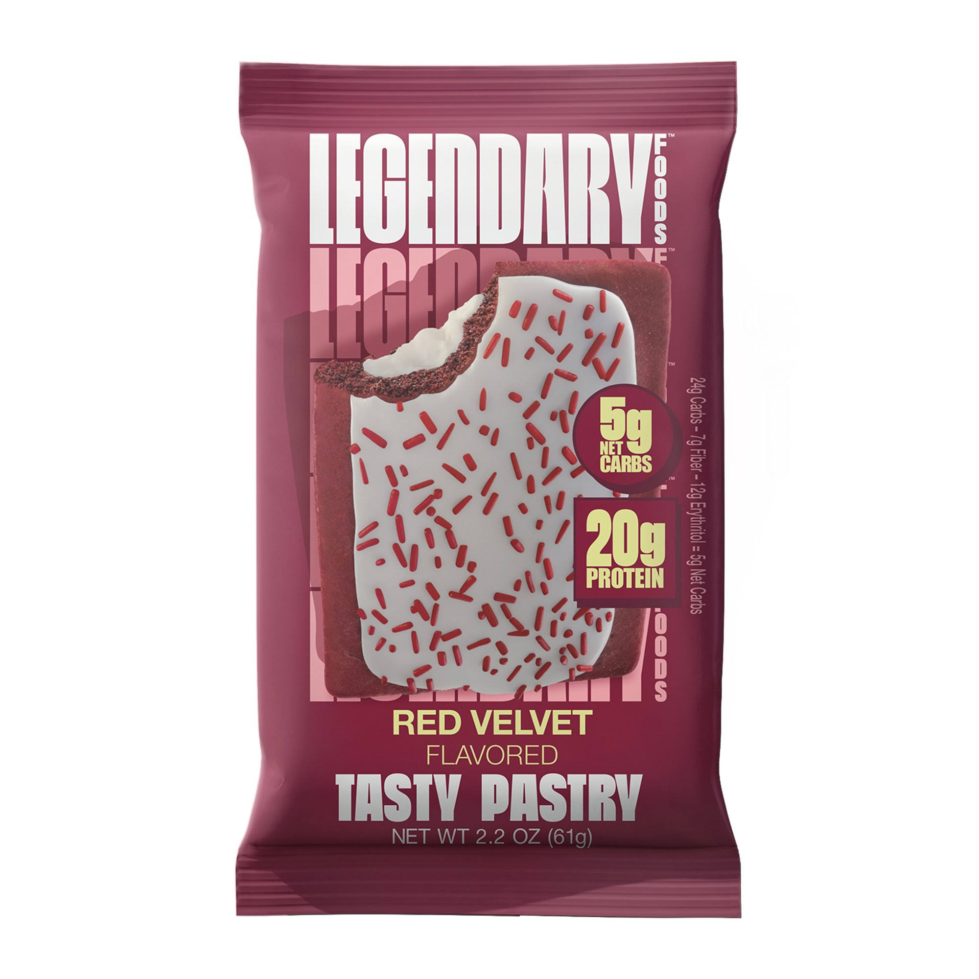 Legendary Foods Tasty Pastry, Red Velvet Flavored - 2.2 oz