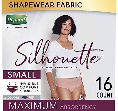 Depend Silhouette Incontinence Underwear for Women, Pink/Black, Small