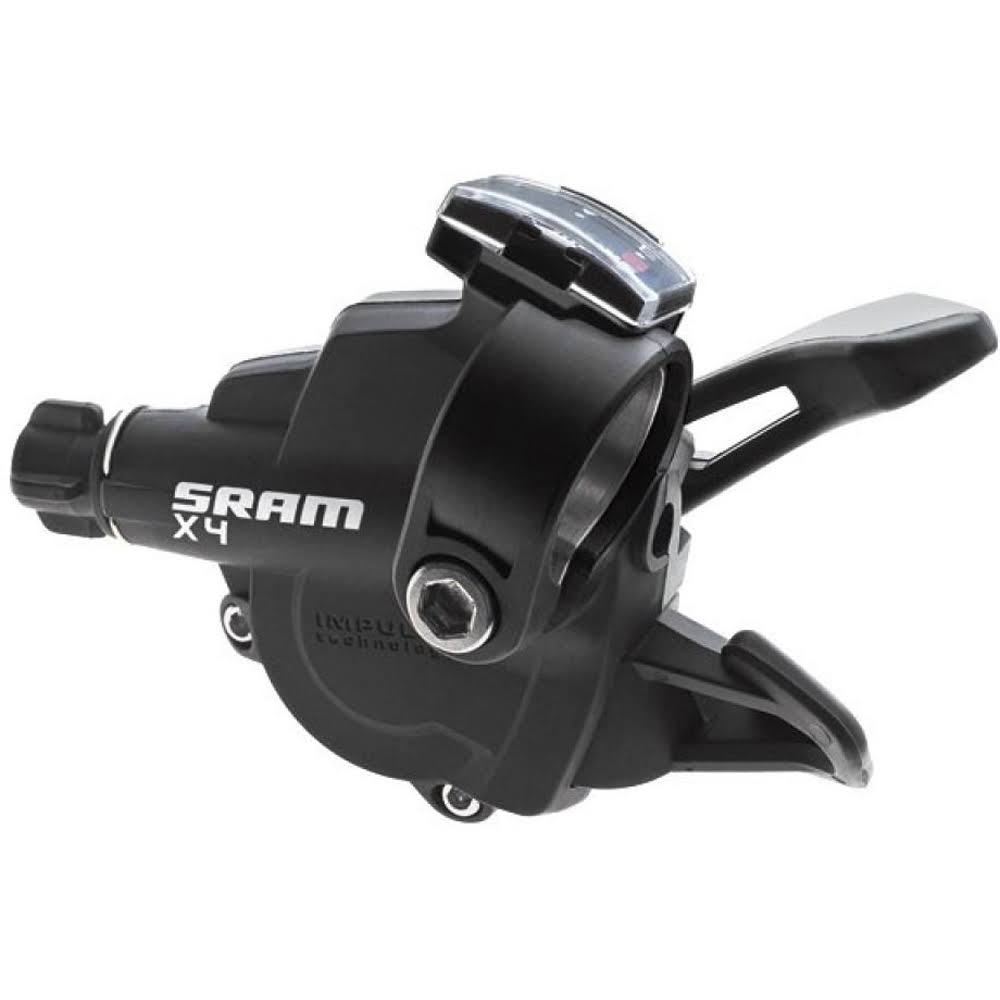 SRAM Trigger Shifter Set - Black, 3 x 8 Speed Front and Rear, 4 Pieces