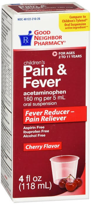 Gnp Children's Pain and Fever Cherry Flavored, 4 fl oz
