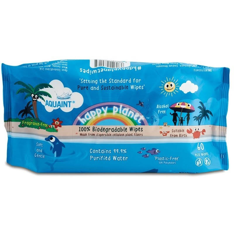 Happy Planet 100% Biodegradable Wipes