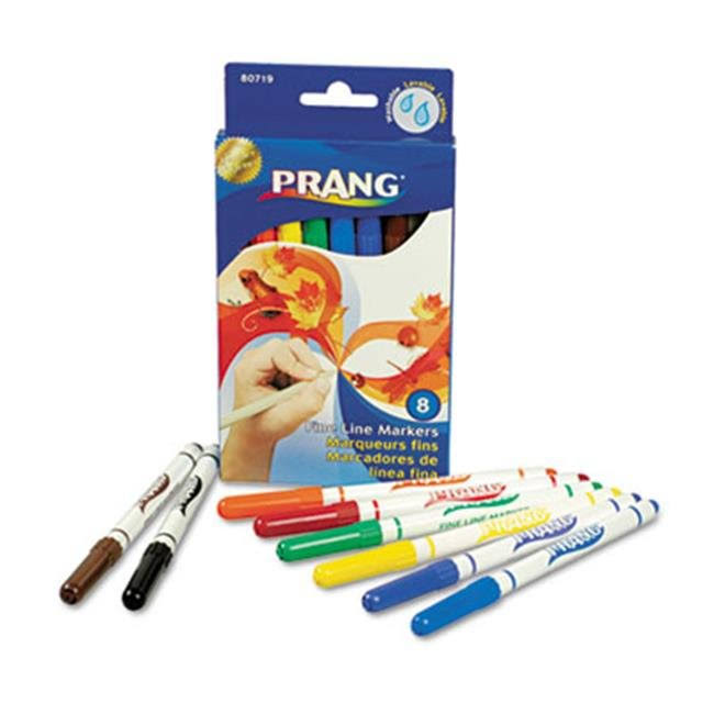 Prang Fine Line Washable Art Marker Set - 8pcs