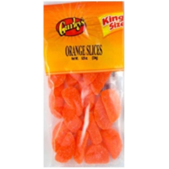 26938 7 oz Orange Slices, Gurley's Foods, Pack_12, Bag, Soft, Gummy orange-flavo