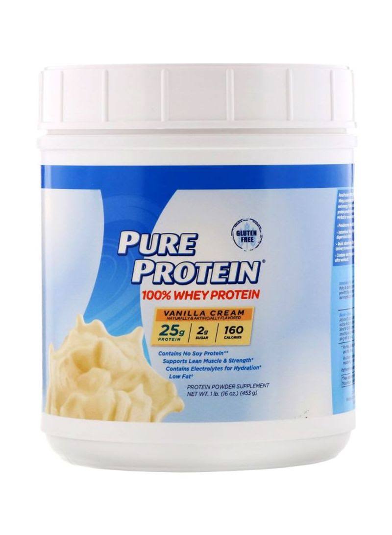 Pure Protein Vanilla Cream Protein Powder Supplement - 1lb