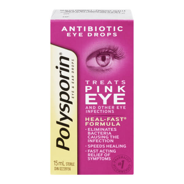 Polysporin Antibiotic Pink Eye Drops - 15ml