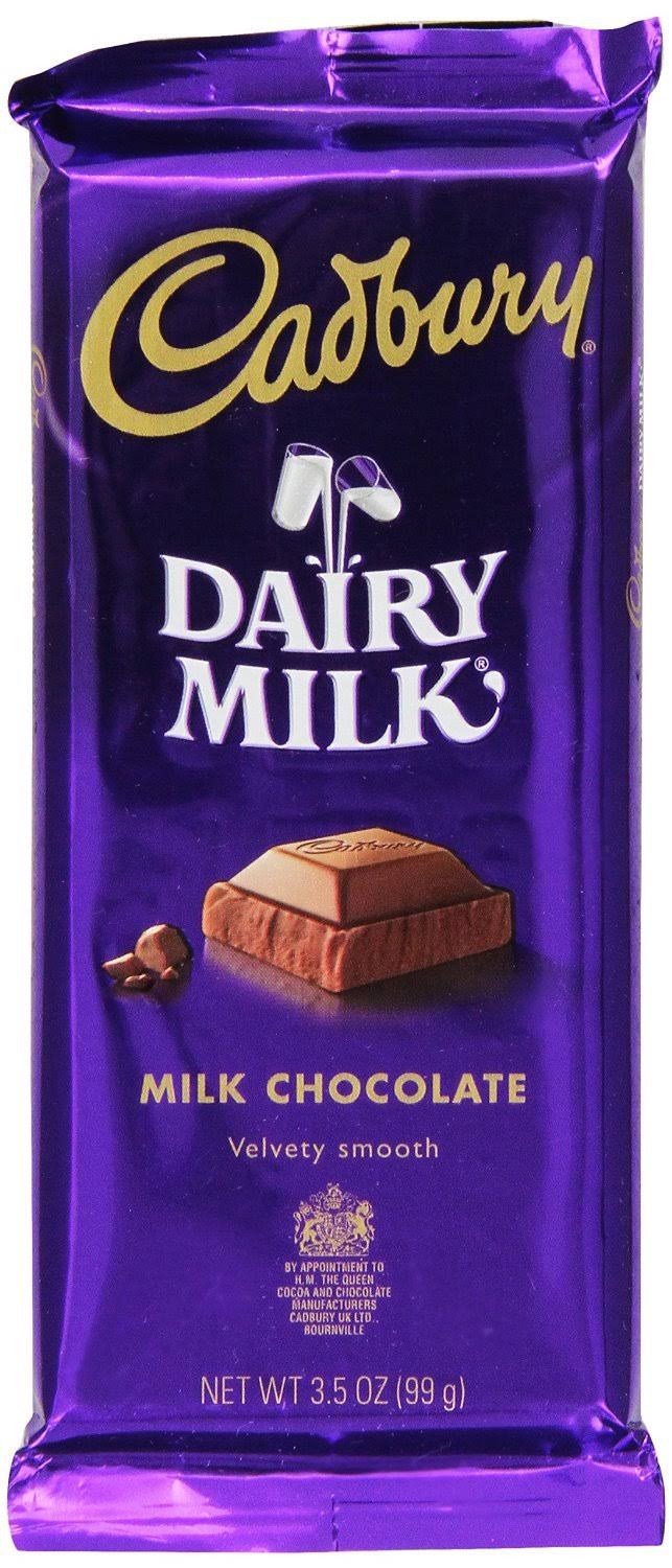 Cadbury Dairy Milk Velvety Smooth Milk Chocolate - 3.5oz
