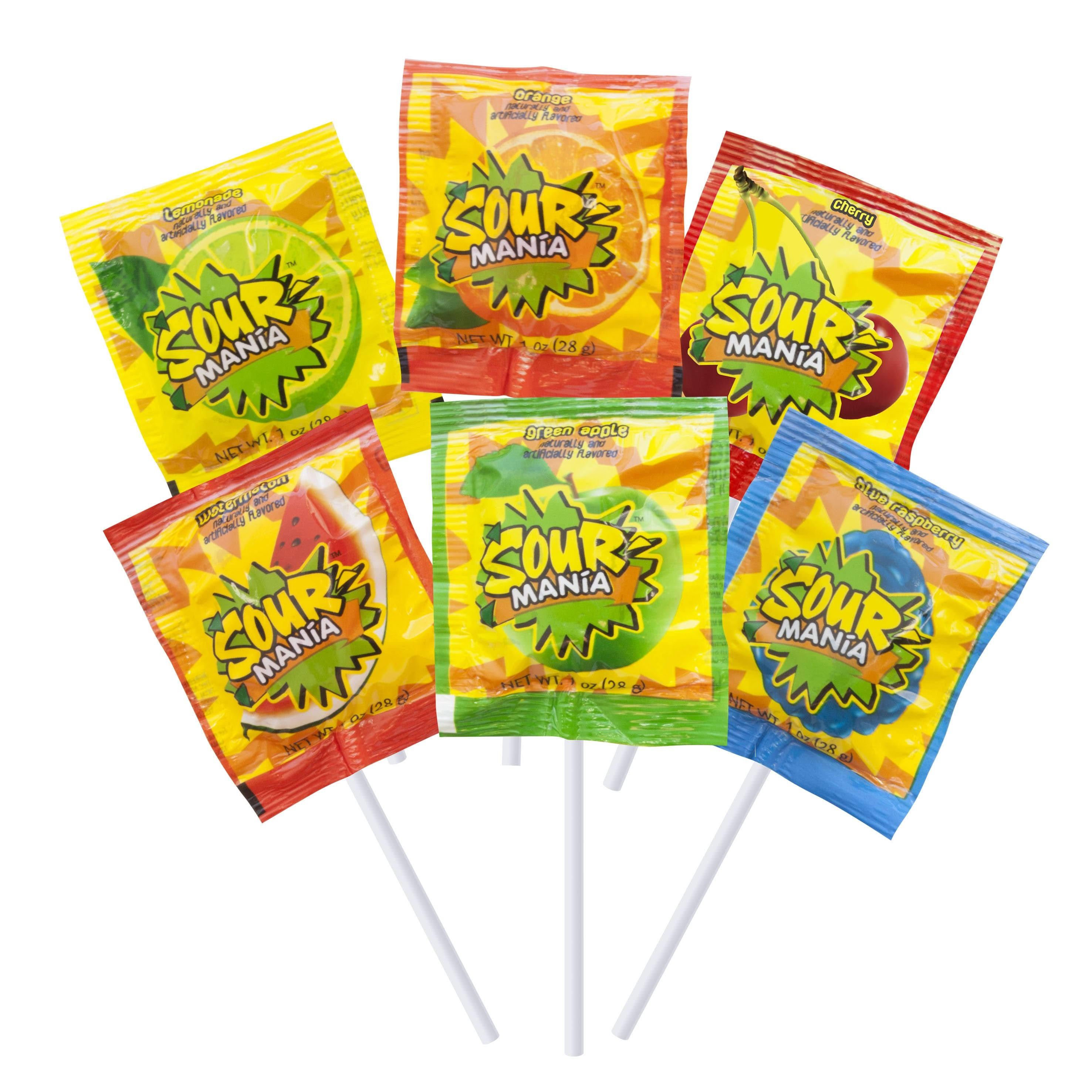 Sour Pops Mania Lollipops - 24ct, 1oz