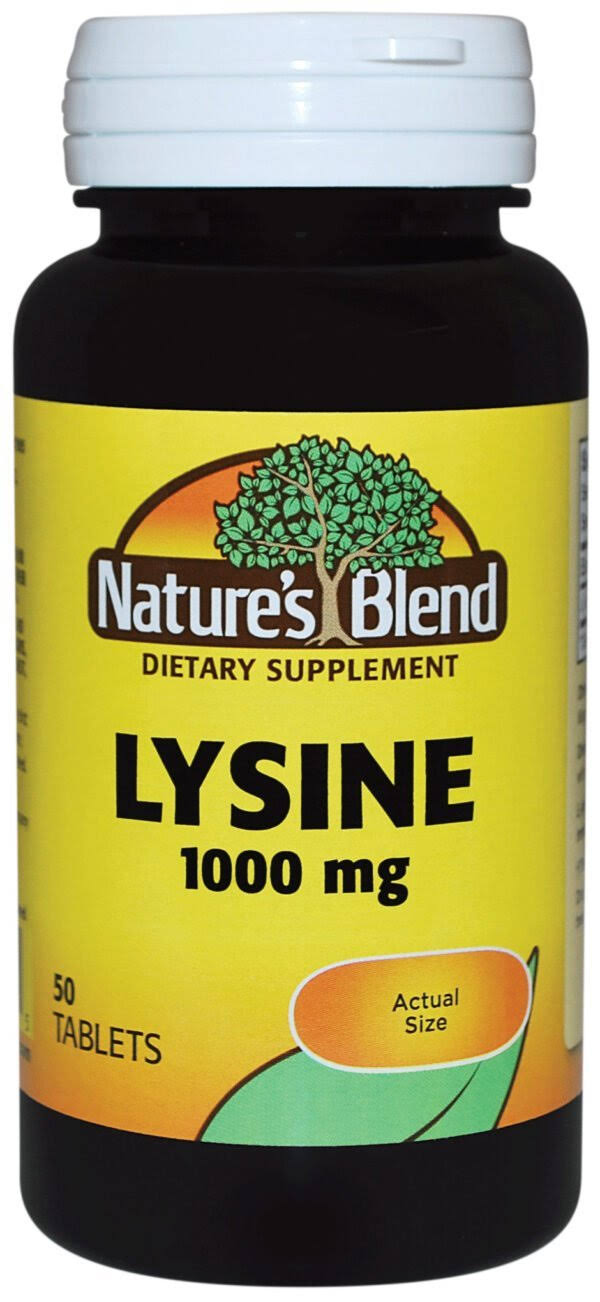 Nature's Blend Lysine Dietary Supplement - 1000mg, 50ct