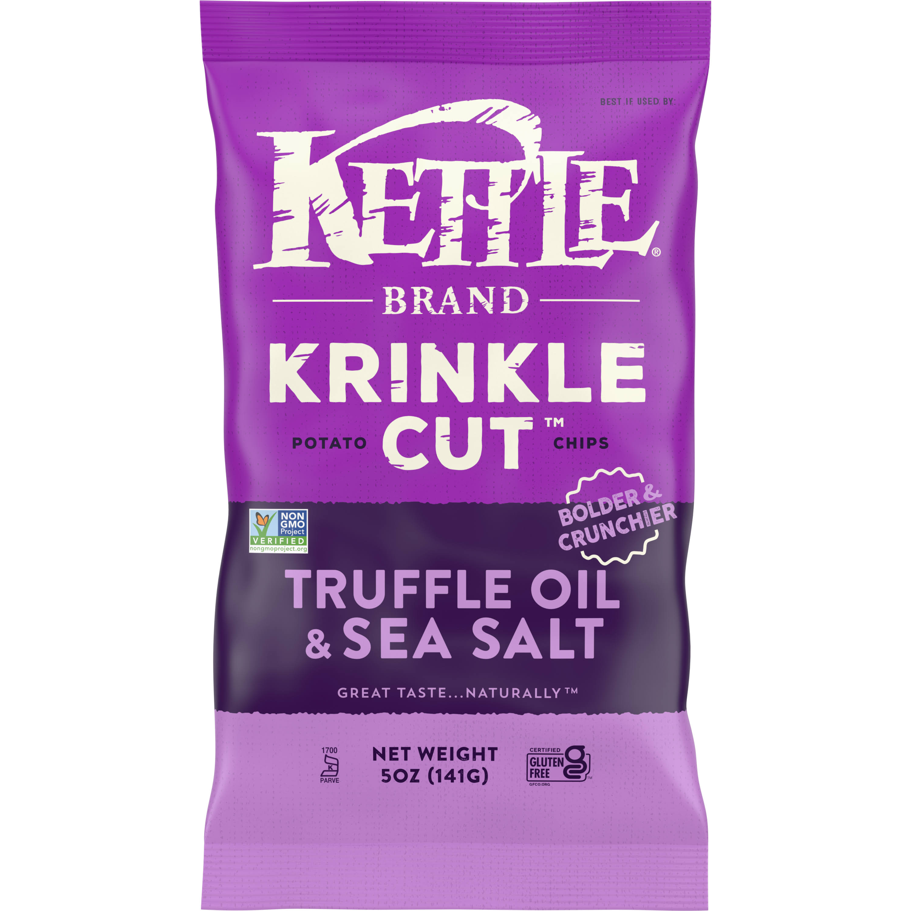 Kettle Brand Krinkle Cut Potato Chips, Truffle Oil & Sea Salt - 5 oz