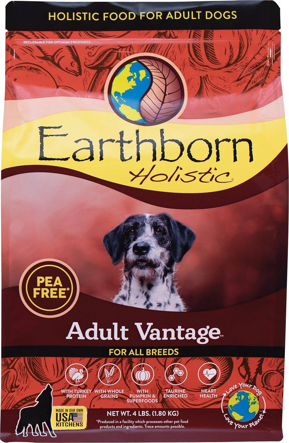 Earthborn Holistic Adult Vantage Dry Dog Food - 4 lb