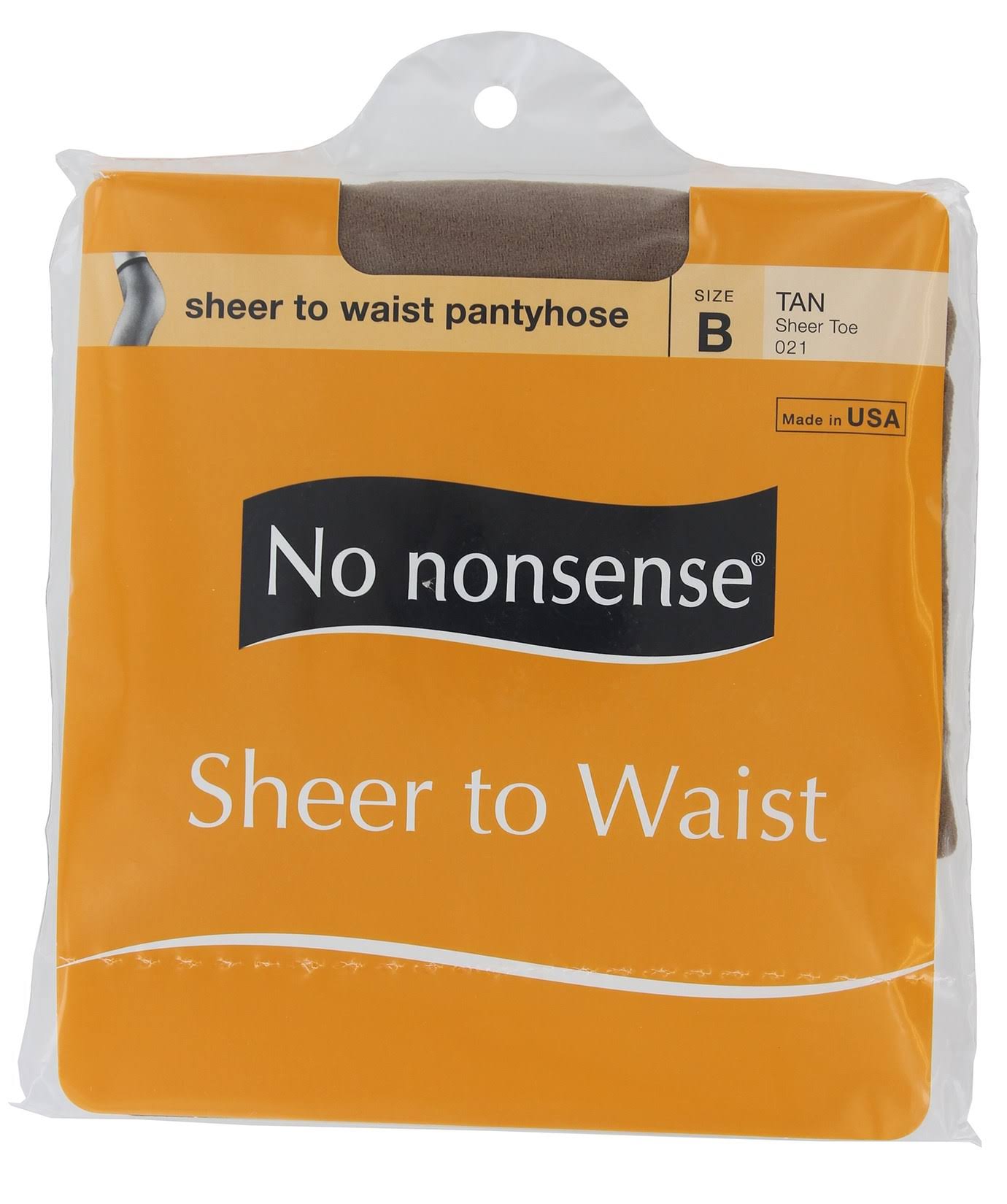 No Nonsense Sheer to Waist Pantyhose - Tan, Size B, x3