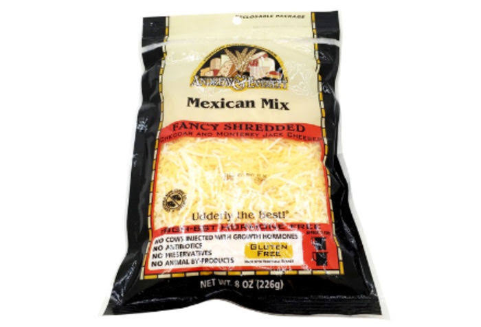 Andrew & Everett Cheese, Fancy Shredded, Mexican Mix - 8 oz