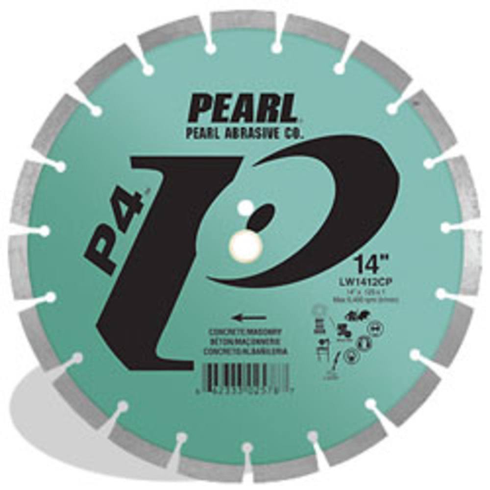 Pearl P4 12" x .125" x 1" Concrete & Masonry Segmented Blade 15mm Rim LW1412CP