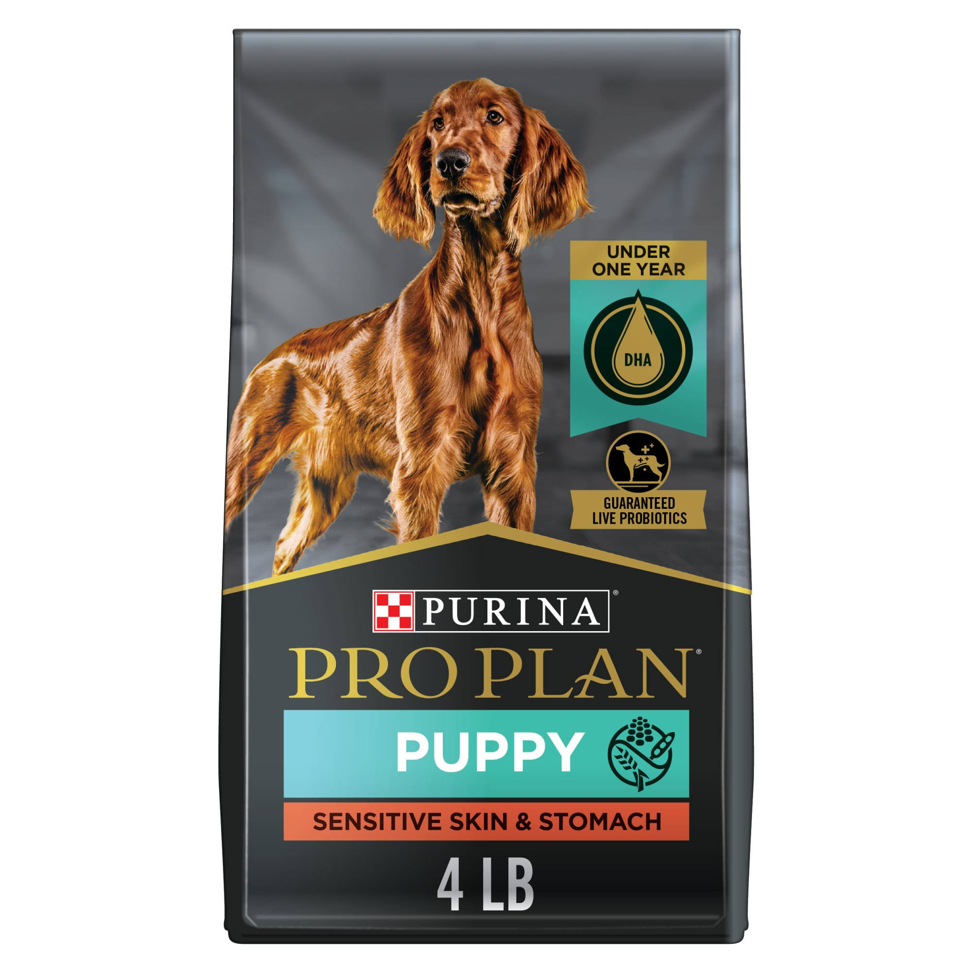 Purina Pro Plan Sensitive Skin & Stomach Salmon & Rice Formula Dry Puppy Food, 4 lbs.
