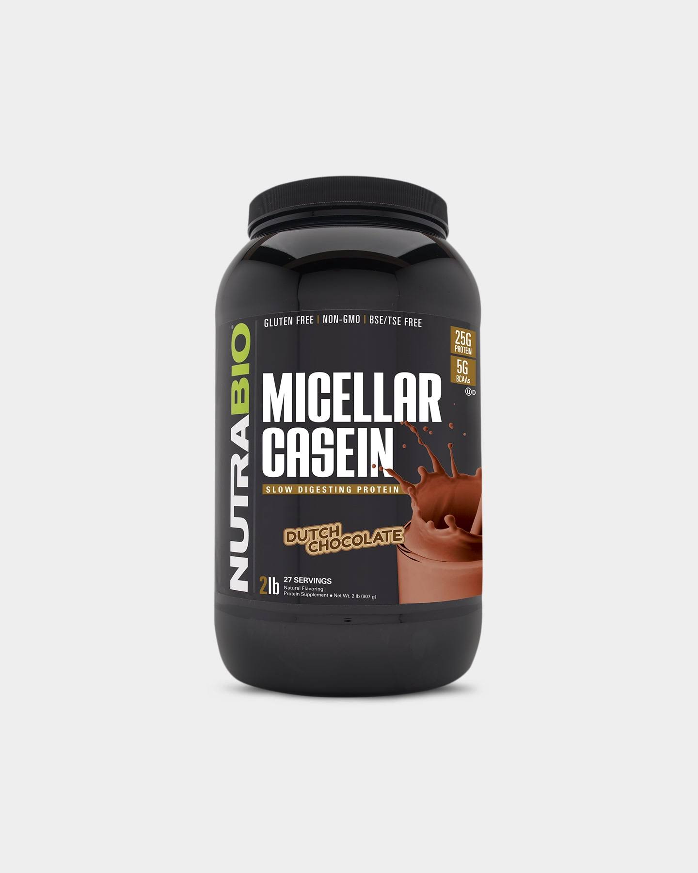 Nutrabio 100 Micellar Casein Protein Shake - Dutch Chocolate, 2lb