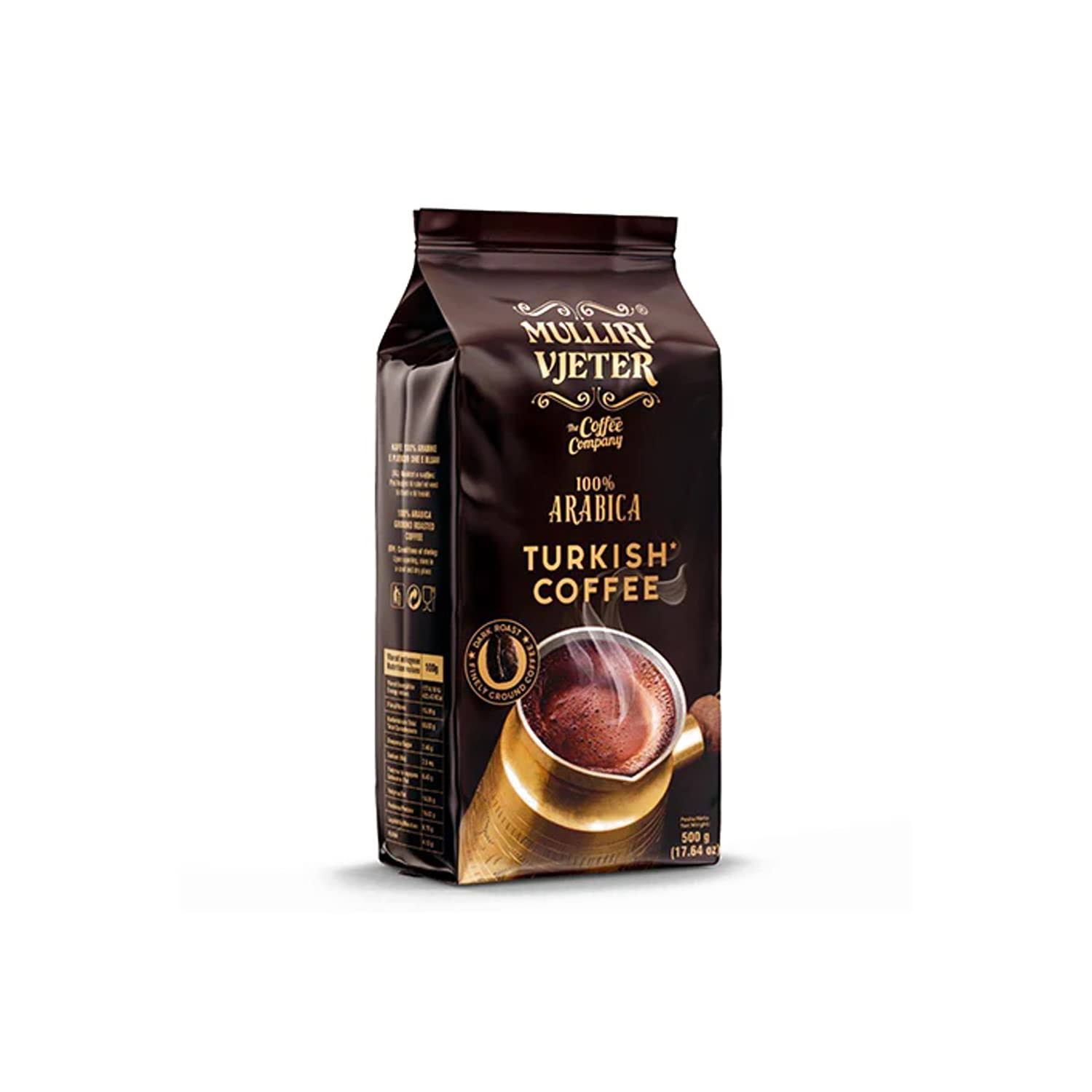 Mulliri Vjeter, Turkish Coffee , Albanian Grounded High Caffeine 100% Arabica, Certified Organic (500g)