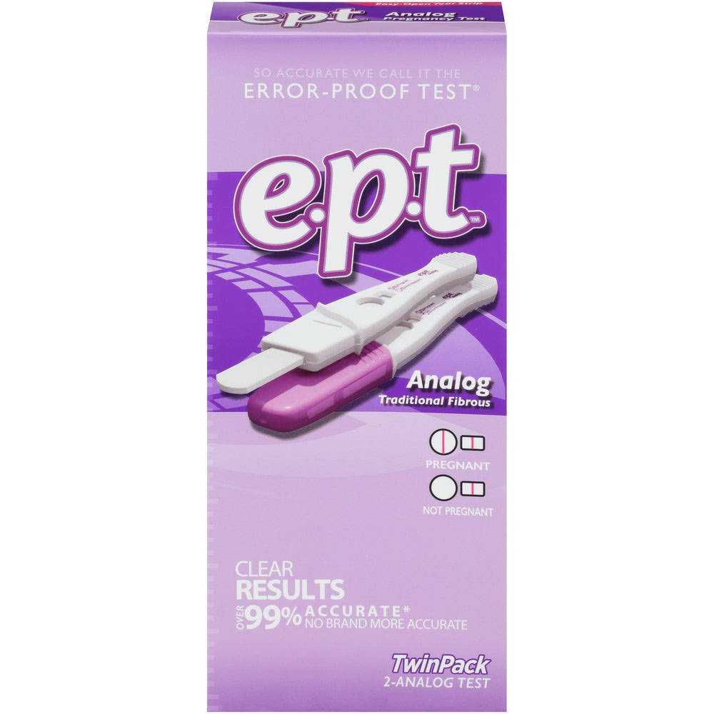 E.P.T Pregnancy Test, Analog, Twin Pack - 2 analog test