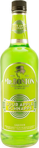 Mr. Boston Sour Apple Schnapps - 1L