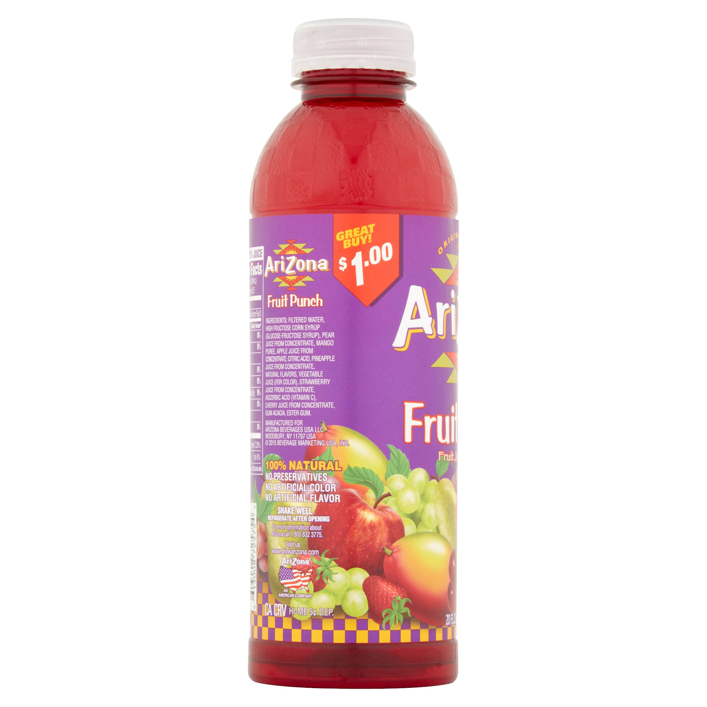 Arizona Original Brand Fruit Punch Fruit Juice Cocktail - 20oz