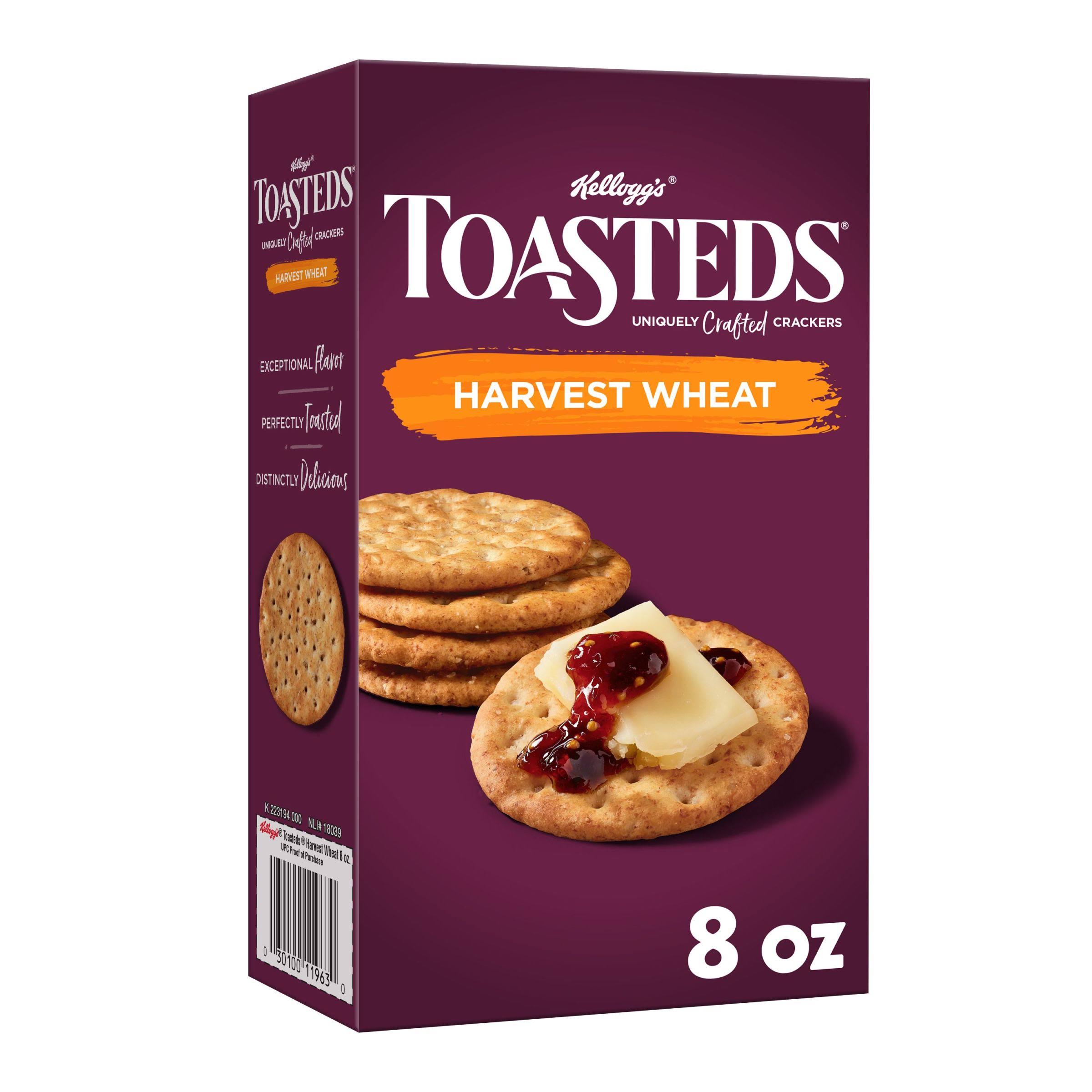 Keebler Toasteds Crackers - Harvest Wheat, 8oz