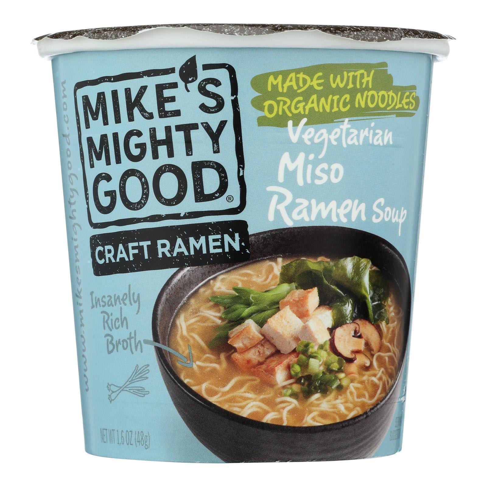 Mike's Mighty Good - Ramen Veg Miso Cup - Case Of 6 - 1.6 Oz