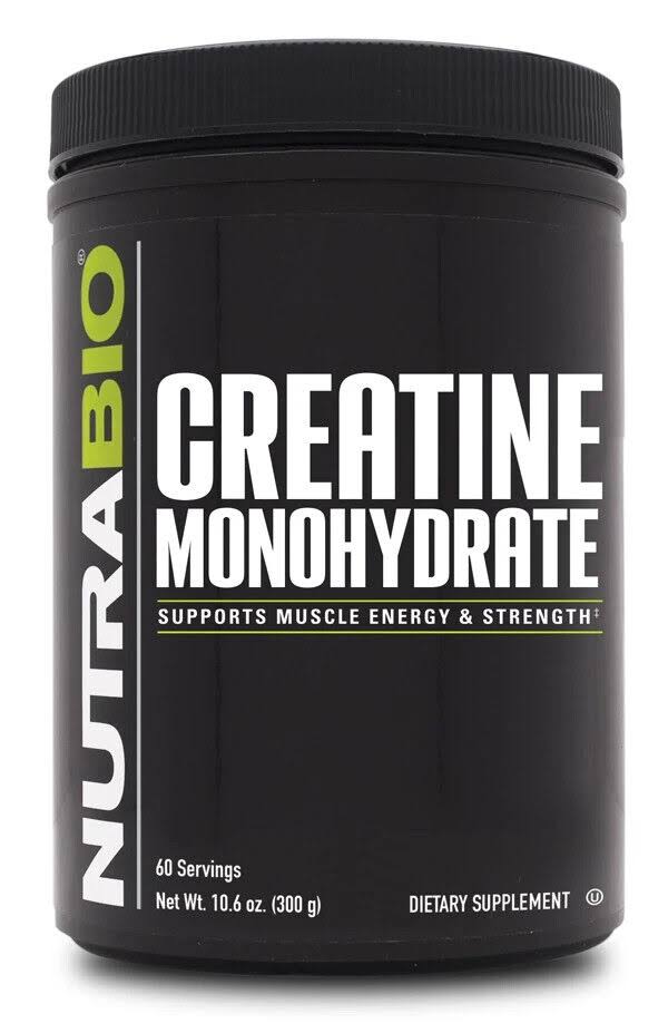 Nutrabio Creatine Monohydrate (300 Grams) Micronized Strength Endurance Recovery Men's