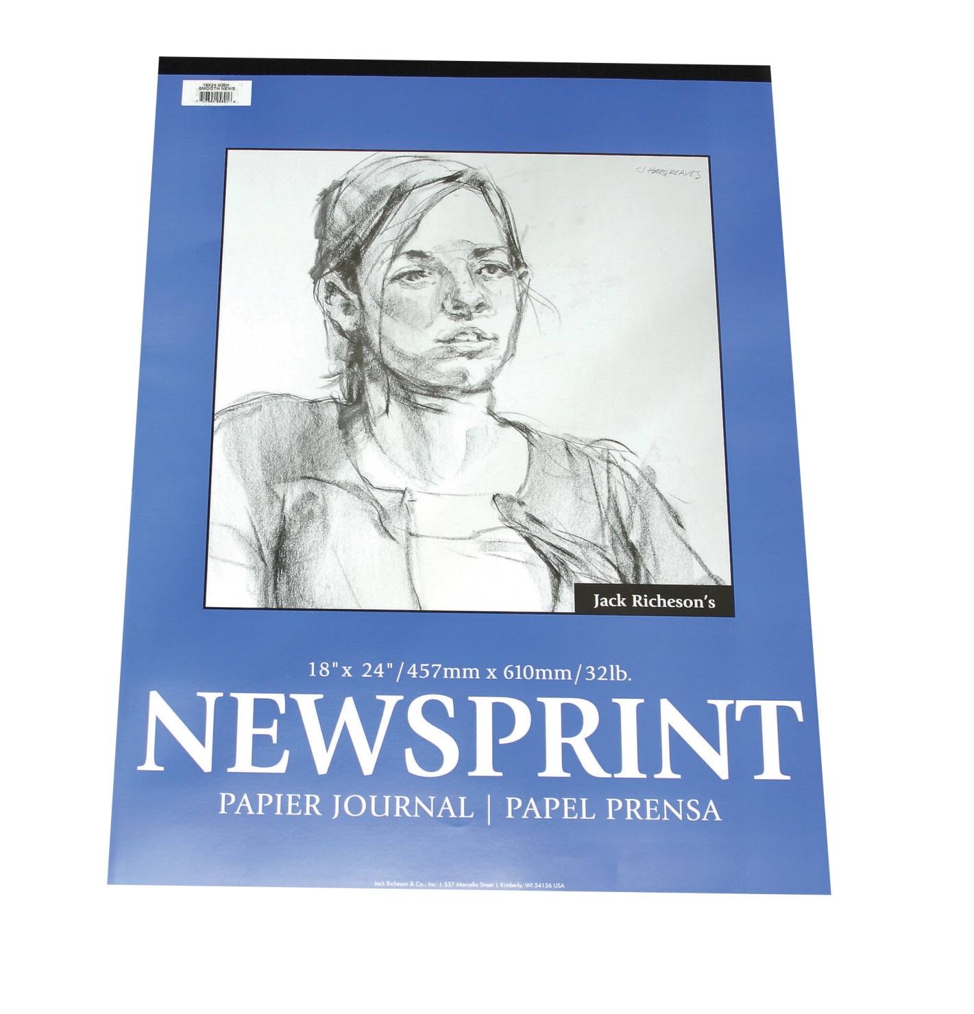 Jack Richeson Rough Newsprint Pad, 15kg, 60cm x 90cm , 50 Sheets | Garage | Free Shipping On All Orders | Delivery Guaranteed | Best Price Guarantee