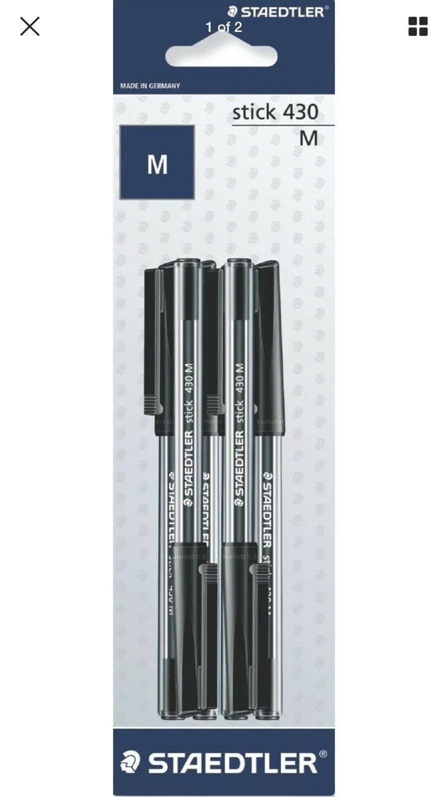 Staedtler Ballpoint Pens - 6 pack, Black, Medium