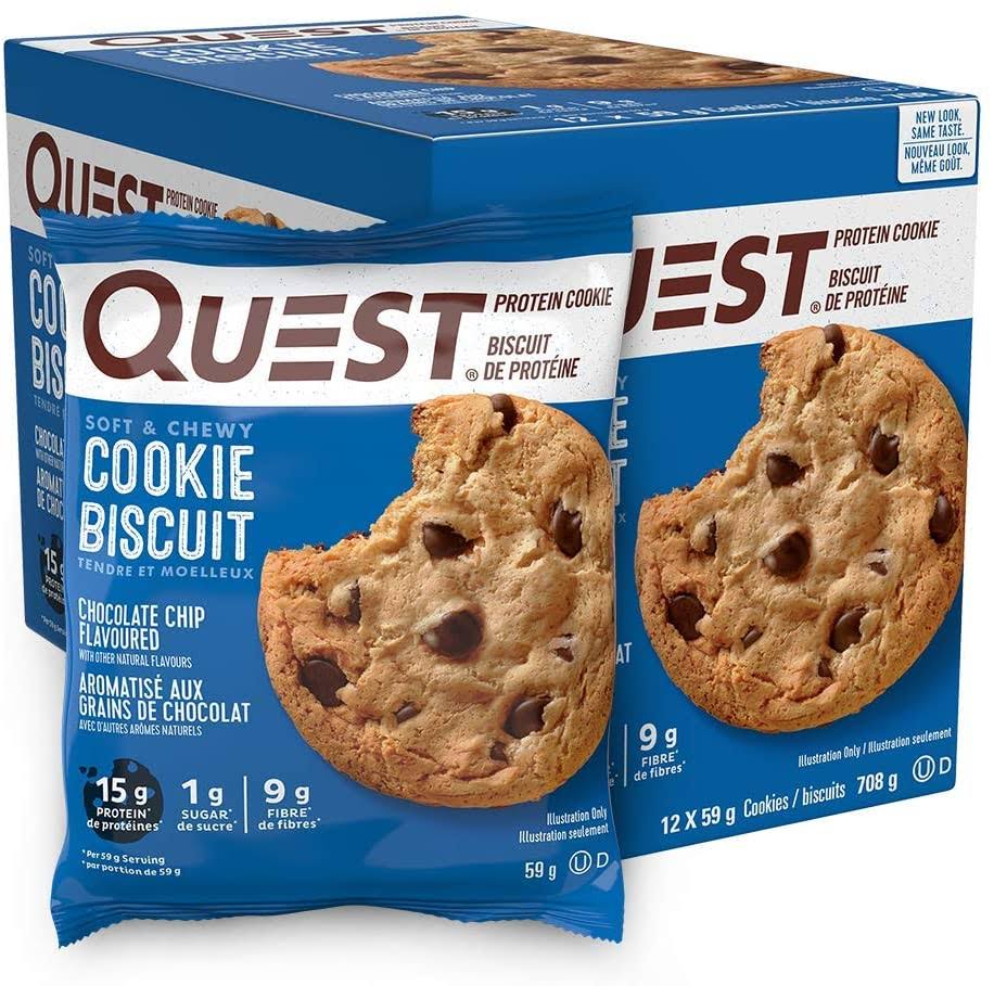 Quest Nutrition Cookie Chocolate Chip 12/Box, 696 G